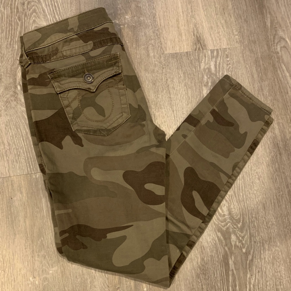 True religion camo skinny jeans